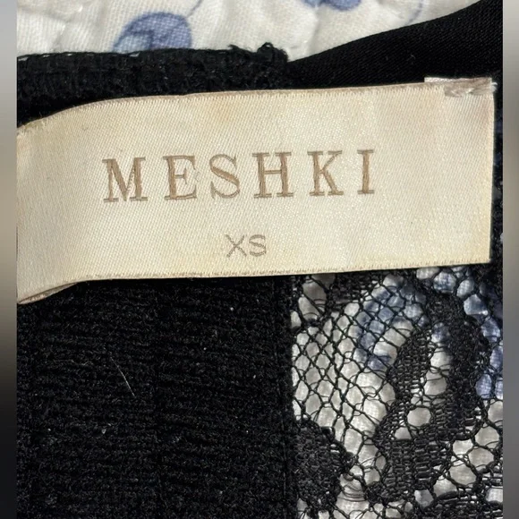 Meshki Black Lace Corset Top with black solid front panel Size XS - Picture 9 of 15